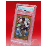 2013 Topps baseball Freddie Freeman Mini-Gold card #105 Excellent-Mint PSA 6