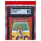 2013 Topps Gypsy Queen Baseball Mike Trout Glove Stories Card #GS-MT Near Mint-Mint SGC 8