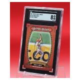 2013 Topps Gypsy Queen Baseball Mike Trout Glove Stories Card #GS-MT Near Mint-Mint SGC 8