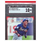 2017 Bowman Baseball Ronald Acuna Draft Rookie Card #BD-39 Gem Mint SGC 10