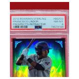 Limited 8/199 2012 Bowman Sterling Baseball Francisco Lindor Prospects Refractor Card #BSP23 Near Mint-Mint PSA 8