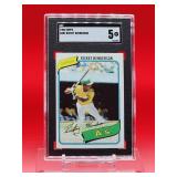 1980 Topps Baseball Rickey Henderson Rookie Card #482 Excellent SGC 5