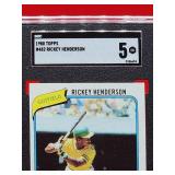 1980 Topps Baseball Rickey Henderson Rookie Card #482 Excellent SGC 5