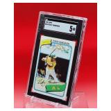 1980 Topps Baseball Rickey Henderson Rookie Card #482 Excellent SGC 5