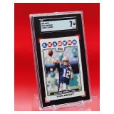 2008 Topps Football Tom Brady League Leaders Card #286 Near Mint SGC 7
