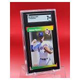 1987 Donruss Traded Baseball Nolan Ryan Card #T-19 Near Mint SGC 7