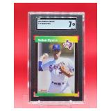 1987 Donruss Traded Baseball Nolan Ryan Card #T-19 Near Mint SGC 7