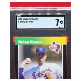 1987 Donruss Traded Baseball Nolan Ryan Card #T-19 Near Mint SGC 7