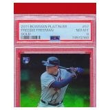 2011 Bowman Platinum Baseball Freddie Freeman Gold Rookie Card #57 Near Mint-Mint PSA 8