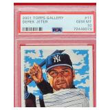 2001 Topps Gallery Baseball Derek Jeter Card #11 Gem Mint PSA 10