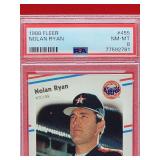 1988 Fleer Baseball Nolan Ryan Card #455 Near Mint-Mint PSA 8