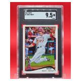 2014 Topps Baseball Mike Trout Card #1 Mint SGC 9.5