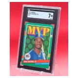 1991 Donruss Baseball Ken Griffey Jr MVP Card #392 Near Mint SGC 7