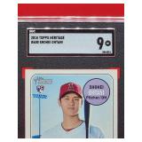 2018 Topps Heritage Baseball Shohei Ohtani Rookie Card #600 Mint SGC 9