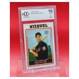 2005 Topps Baseball Omar Vizquel Rookie Card #409 Mint Beckett 10