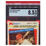 1987 Topps Kmart Baseball Pete Rose Card #19 Near Mint SGC 8.5