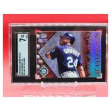 1998 Pacific Crown Royale Baseball Ken Griffey Jr Pillars of the Game Card #22 Near Mint SGC 7