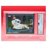 2013 Topps Chrome Baseball Miguel Cabrera Sliding Card #100 Mint PSA 9