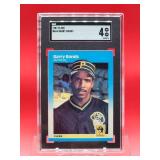 1987 Fleer Baseball Barry Bonds Rookie Card #604 Very Good-Excellent SGC 4