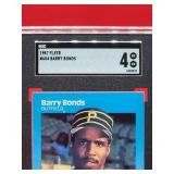 1987 Fleer Baseball Barry Bonds Rookie Card #604 Very Good-Excellent SGC 4