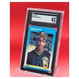 1987 Fleer Baseball Barry Bonds Rookie Card #604 Very Good-Excellent SGC 4