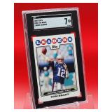2008 Topps Football Tom Brady League Leaders Card #286 Near Mint SGC 7