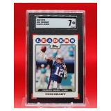2008 Topps Football Tom Brady League Leaders Card #286 Near Mint SGC 7