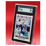 2008 Topps Football Tom Brady League Leaders Card #286 Near Mint SGC 7