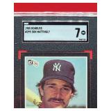 1985 Donruss Baseball Don Mattingly Card #295 Near Mint SGC 7