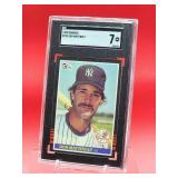 1985 Donruss Baseball Don Mattingly Card #295 Near Mint SGC 7
