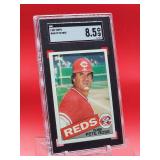 1985 Topps Baseball Pete Rose Card #600 Near Mint-Mint SGC 8.5