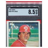 1985 Topps Baseball Pete Rose Card #600 Near Mint-Mint SGC 8.5