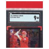 2011 Bowman Chrome Baseball Mike Trout Rookie Card #175 Mint SGC 9