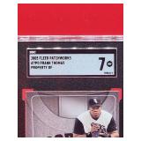 2005 Fleer Baseball Frank Thomas Property of Patchworks Card #7P0 Near Mint SGC 7