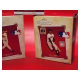 (3) Assorted HOF Players Hallmark Keepsake X-Mas Ornaments