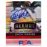 2020 Upper Deck Allure Minnesota Wild Great "Zach Parise" Red Rainbow Autographed Hockey Card # 53 PSA 8