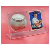 Autographed Baseball & Card & by Minnesota Twin Great "A.J. Pierzynski" with Card.