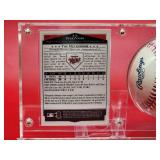 Autographed Baseball & Card & by Minnesota Twin Great "A.J. Pierzynski" with Card.