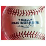 Autographed Baseball & Card & by Minnesota Twin Great "A.J. Pierzynski" with Card.