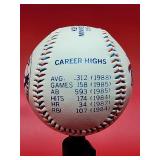 Autographed Red & Blue Stich Baseball by Minnesota Twins Great "Kent Hrbek"