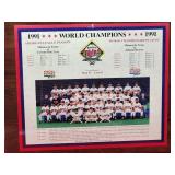 1991 World Series Minnesota Twins Championship Team Plaque