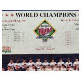 1991 World Series Minnesota Twins Championship Team Plaque