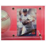 Autographed Baseball by Minnesota Twins Great 1991 A.L. Rookie of the Year "Chuck Knoblauch" with Card