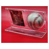 Autographed Baseball by Minnesota Twins Great 1991 A.L. Rookie of the Year "Chuck Knoblauch" with Card