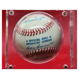 Autographed Baseball by Minnesota Twins Great 1991 A.L. Rookie of the Year "Chuck Knoblauch" with Card