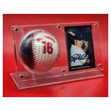 Autographed Baseball Card by Minnesota Twins Great "Doug Mientkiewicz" with Twins Ball