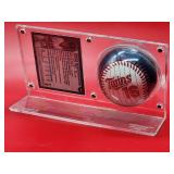 Autographed Baseball Card by Minnesota Twins Great "Doug Mientkiewicz" with Twins Ball