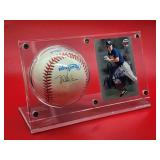 Autographed Baseball and Card by Minnesota Twins Great Todd Walker