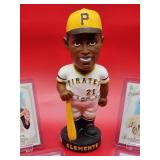 Pittsburgh Pirate HOF Legend "Roberto Clemente" Bobble Head and (4) Topps Allen & Ginter Cards