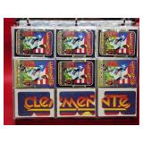 (2) Complete 1987 Donruss Baseball "Roberto Clemente" Card Puzzle with (8) Standard Cards & (4) Mini Puzzles